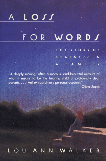 Binding: Paperback
Description: " A deeply moving often humorous and beautiful account of what it means to be the hearing child of profoundly deaf parents I have rarely read anything on the subject more powerful or poignant than this extraordinary personal account by Lou Ann Walker.