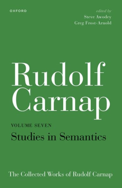 Binding: Hardcover
Description: This volume contains Carnap's Studies in Semantics a series of three interlocking books: Introduction to Semantics (1942) Formalization of Logic (1942) and Meaning and Necessity (1947).