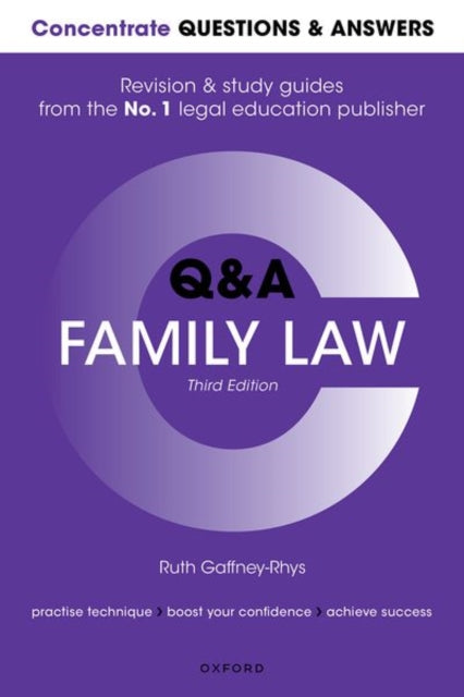 Binding: Paperback
Description: Concentrate Q& A Family Law guides you through how to structure a successful answer to a legal problem.