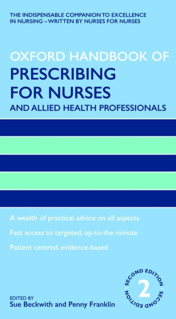 Binding: Paperback
Description: The Oxford Handbook of Prescribing for Nurses and Allied Health Professionals second edition gives concise practical and expert advice on all aspects of prescribing for nurses as well as other non - medical prescribers.