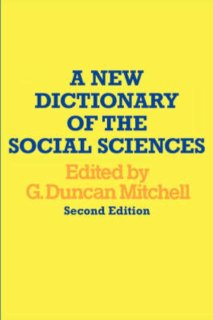 Binding: Paperback
Description: Designed especially to meet the needs of beginners in all the social sciences " A New Dictionary of the Social Sciences" follows its highly successful distinguished predecessor initially issued as " A Dictionary of Sociology" first published in 1968.