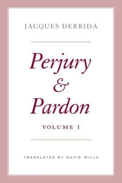 Binding: Hardcover
Description: An inquiry into the problematic of perjury or lying and forgiveness from one of the most influential philosophers of the twentieth century. One only ever asks forgiveness for what is unforgivable.