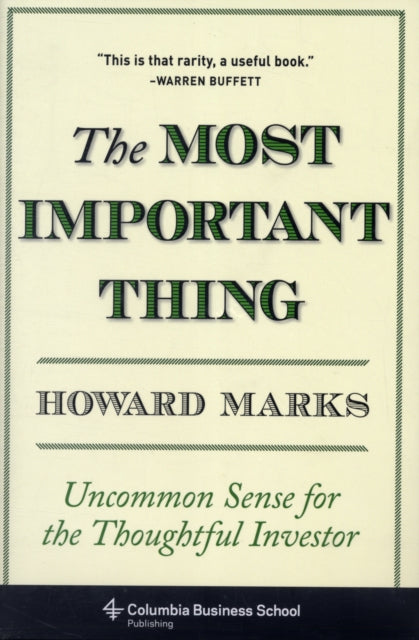 Binding: Hardcover
Description: " This is that rarity a useful book." - - Warren Buffett Howard Marks the chairman and cofounder of Oaktree Capital Management is renowned for his insightful assessments of market opportunity and risk.