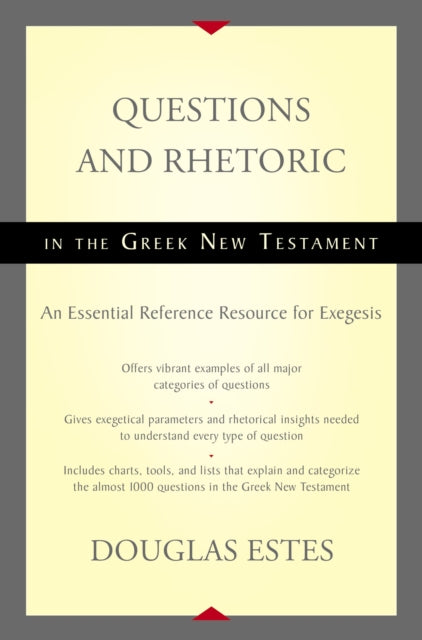 Binding: Hardcover
Description: While there are almost 1000 questions in the Greek New Testament many commentators pastors and students skip over the questions for more theological verses or worse they convert questions into statements to mine them for what they are saying theologically.