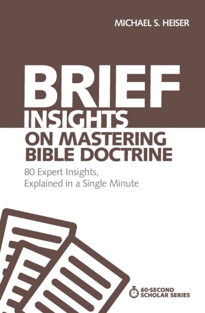 Binding: Paperback
Description: Clear comprehension of what the events in the Bible mean isn't a lost cause and doesn't require a Ph D. This book is your guide to quickly deciphering key doctrines providing expert observations so that you can comprehend more of Scripture than you ever have before.