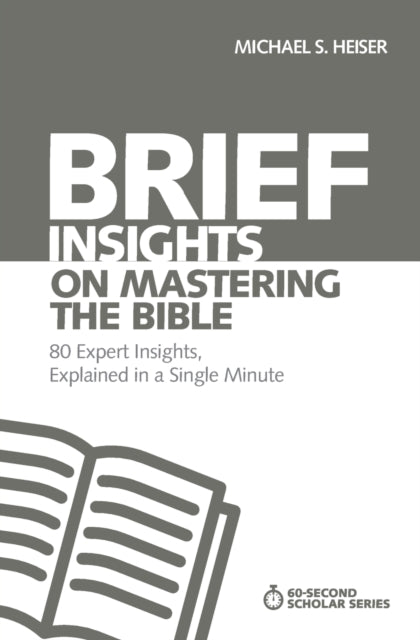 Binding: Paperback
Description: Clear comprehension of what's in the Bible and what it means isn't a lost cause. This book provides expert observations so that you can comprehend more of Scripture than you ever have before. The Bible was written for us but not to us.