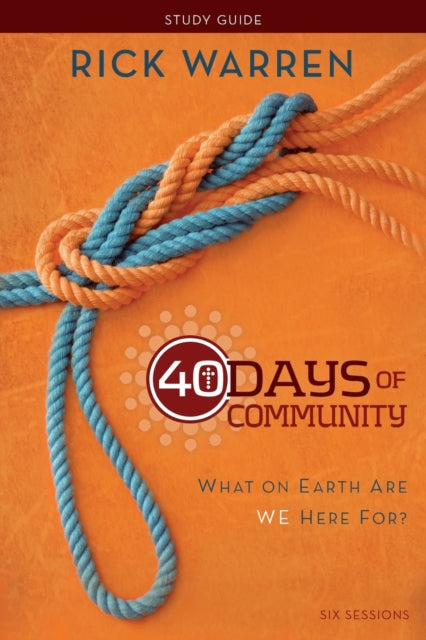 Binding: Paperback
Description: The 40 Days of Community Study Guide part of the Living with Purpose small group bible study by Rick Warren is a dynamic individual or small group study guide that will help you learn how to fulfill God's five purposes for your life.