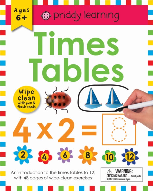 Binding: Educational And Professional
Title: Wipe Clean Workbook: Times Tables (Enclosed Spiral Binding) Ages 6+; Wipe - Clean With Pen & Flash Cards
Author(s): Priddy Roger
Publisher: St.