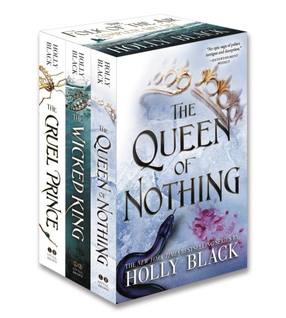 Description: Discover Holly Black's blood thirsty bestselling The Folk of the Air series in this gorgeous hardcover gift set including: The Cruel Prince The Wicked King and The Queen of Nothing. Of course I want to be like them. They're beautiful as blades forged in some divine fire. They will live forever.