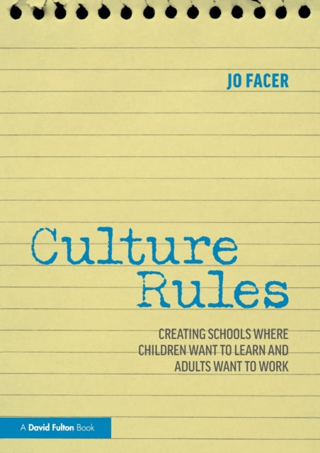 Binding: Paperback
Description: School culture is unarguably central to a school's success or failure. While there is no single "correct" school culture there are lessons to be learned. Culture Rules examines the factors that create an environment where students want to learn and adults want to teach.