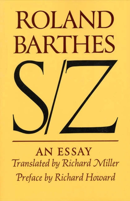 Binding: Paperback
Description: Preface by Richard Howard. Translated by Richard Miller. This is Barthes's scrupulous literary analysis of Balzac's short story " Sarrasine.