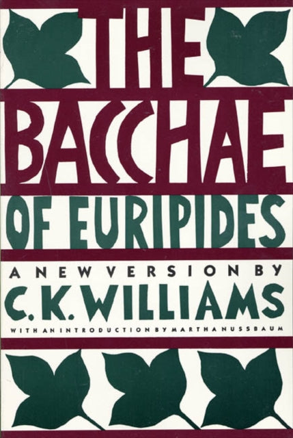 Binding: Paperback
Title: The Bacchae Of Euripides
Author(s): Euripides
Publisher: Farrar Straus And Giroux
Barcode: 9780374522063
Pages: 144 Pages
Publication Date: 8/23/1990
Category: Literary Studies: Classical, Early & Medieval