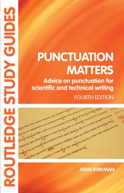 Binding: Paperback
Description: Punctuation Matters gives straight answers to the queries raised most frequently by practitioners in computing engineering medicine and science as they grapple with day - to - day tasks in writing and editing.