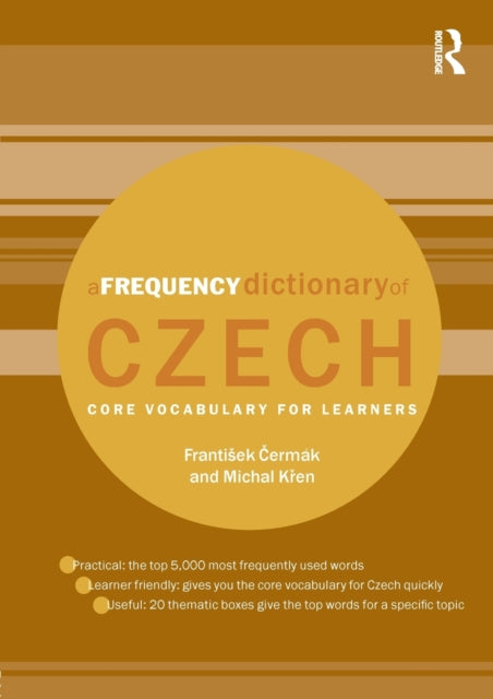 Binding: Paperback
Description: A Frequency Dictionary of Czech is an invaluable tool for all learners of Czech providing a list of the 5,000 most frequently used words in the language.