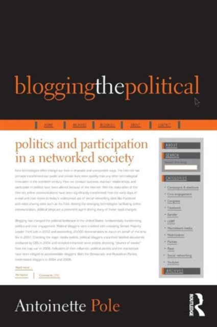 Binding: Paperback
Description: The popular blog - tracking site technorati. com reports the existance of well over one hundred million blogs. Despite the medium's ubiquity the impact of political blogging on politics and civic engagemment has not been systematically examined.