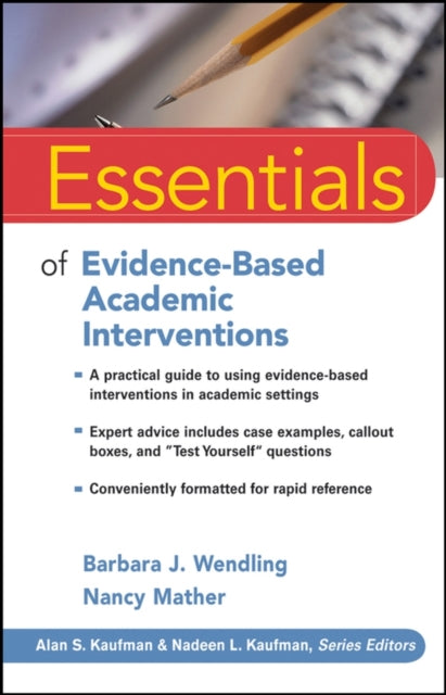 Binding: Paperback
Description: Essentials of Evidence - Based Academic Interventions puts at your fingertips the successful instructional techniques and materials necessary for accurate and effective use of evidence - based interventions.