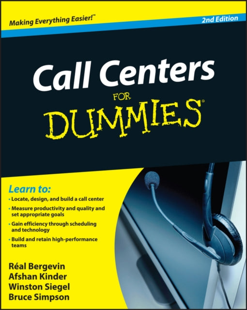 Binding: Paperback
Title: Call Centers For Dummies
Author(s): Simpson Bruce
Publisher: John Wiley & Sons Inc
Barcode: 9780470677438
Pages: 384 Pages
Publication Date: 5/3/2010
Category: Customer Services