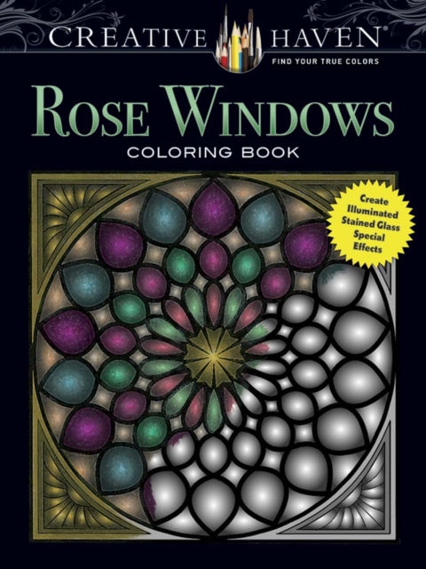 Binding: Paperback
Description: Based on designs of stained glass rose windows these 31 images are specially shaded so that they will simulate the luminescence of actual stained glass when colored with wax crayons. Translucent colors work best to achieve this sparkling special effect.