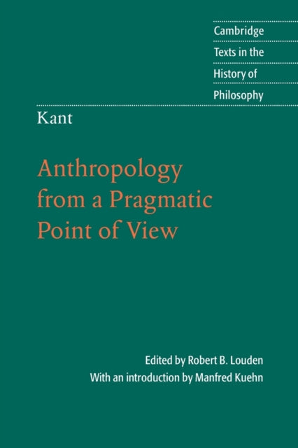 Binding: Paperback
Description: Anthropology from a Pragmatic Point of View reveals not only Kant's unique contribution to the newly emerging discipline of anthropology but also his desire to offer students a practical view of the world and of humanity's place in it.