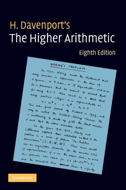 Binding: Paperback
Description: Now into its eighth edition and with additional material on primality testing written by J. H.