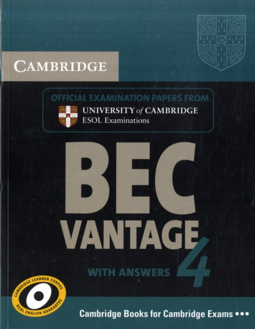 Binding: Paperback
Description: Four authentic BEC past papers from Cambridge ESOL for BEC Preliminary Vantage and Higher.