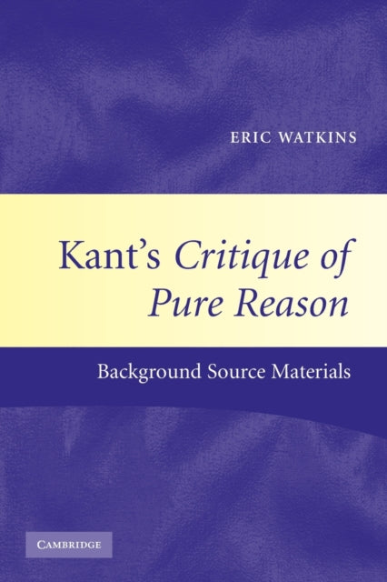 Binding: Paperback
Description: This volume provides English translations of texts that form the essential background to Kant's Critique of Pure Reason.