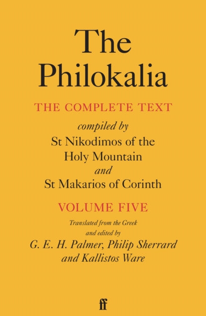 Binding: Paperback
Description: The Philokalia is a foundational collection of texts written between the fourth and the fifteenth centuries by spiritual masters of the Orthodox Christian tradition.