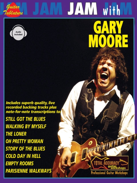 Binding: Visual And Mapping
Description: Jam with Gary Moore is part of the series that brings rock icons into your living room. Learn to play these eight classic Gary Moore guitar parts and jam along with a professional session band courtesy of the online audio.