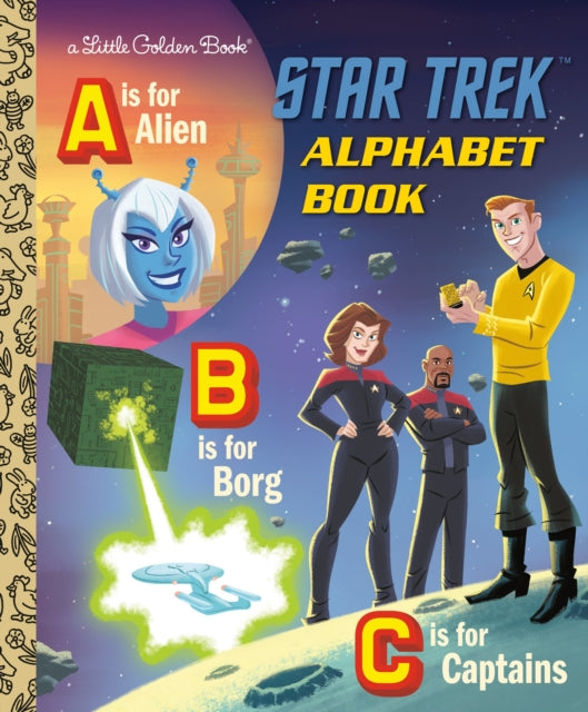 Binding: Hardcover
Description: Captain Picard Mr. Spock and your Star Trek favorites from A to Z star in an out - of - this - world Little Golden Book! A is for alien B is for Borg and C is for communicator.