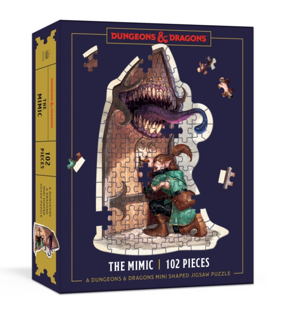 Licensed Official Dungeons & Dragons - Dungeons & Dragons Mini Shaped Jigsaw Puzzle: The Mimic Edition 102 - Piece Collectible Puzzle For All Ages