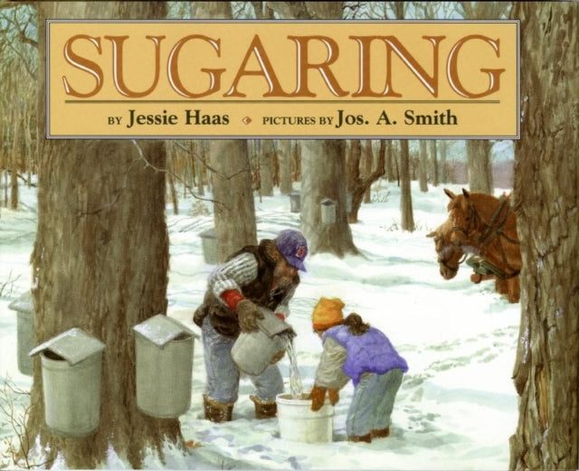 Binding: Hardcover
Description: Nora and Gramp are collecting sap from maple trees to make maple syrup. The horses Bonnie and Stella are working hard too pulling the heavy sap tank through the snow from tree to tree.