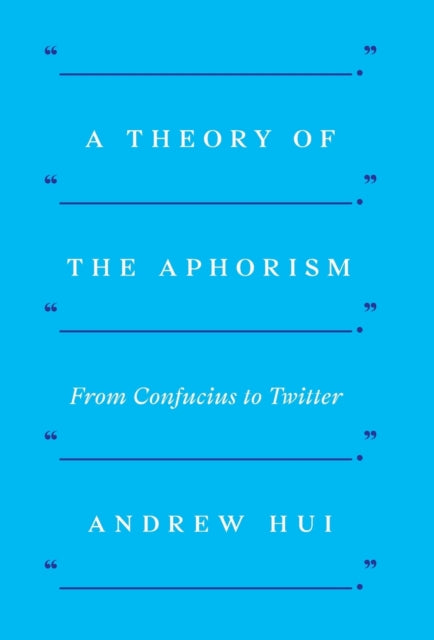 Binding: Hardcover
Description: An engaging look at the aphorism the shortest literary form across time languages and cultures Aphorisms - or philosophical short sayings - appear everywhere from Confucius to Twitter the Buddha to the Bible Heraclitus to Nietzsche.
