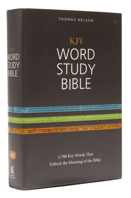 Binding: Hardcover
Description: The KJV Word Study Bible includes in - text subheadings and 1,700 easy - to - use word studies with select Hebrew Aramaic and Greek words explained in every chapter from Genesis to Revelation helping you dig deeper into your Bible study.