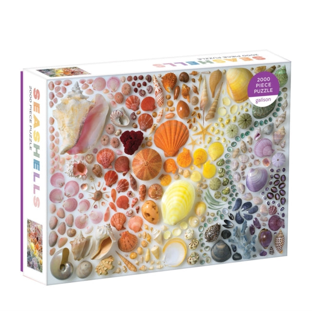 Binding: Toys & Hobbies
Description: Galison's Rainbow Seashells 2000 Piece Puzzle features seashells of all shapes and sizes styled in waves of color. Galison puzzles are packaged in matte - finish sturdy boxes perfect for gifting reuse and storage.