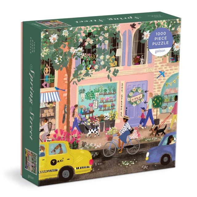 Binding: Toys & Hobbies
Description: Spring Street 1000 Piece puzzle from Galison is a cheerful fun springtime street scene featuring flowering trees and capturing everyday moments. Galison puzzles are packaged in matte - finish sturdy boxes perfect for gifting reuse and storage.