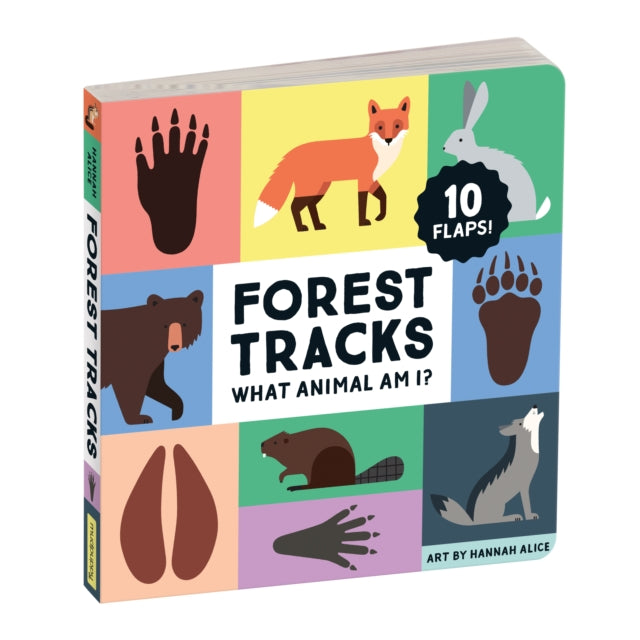 Binding: Special Bindings
Description: Bears Foxes Rabbits and Wolves Help little ones learn about forest animals in this fun and interactive lift the flap board book from Mudpuppy. The Forest Tracks: What Animal Am I? Lift the Flap Board Book is perfect for teaching toddlers all about their first forest animals.