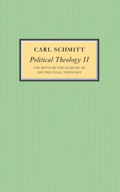 Binding: Paperback
Description: Political Theology II is Carl Schmitt's last book.