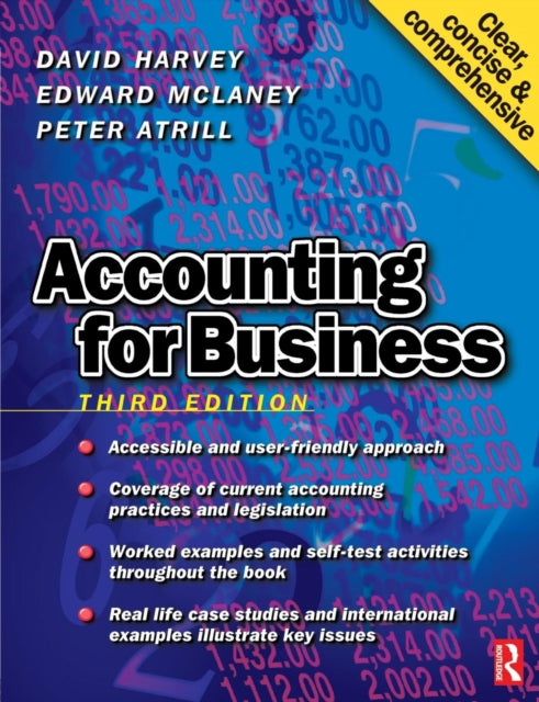 Binding: Paperback
Description: Accounting for Business is ideal for undergraduate students on business and accounting courses who need to understand the nuts and bolts of financial accounting. This popular textbook has always enjoyed a deserved reputation for accessibility and thoroughness.
