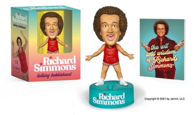 Binding: Multiple Components
Description: Find inspiration for wellness confidence and hope with this official one - of - a - kind talking bobblehead of the world's favorite fitness guru Richard Simmons.