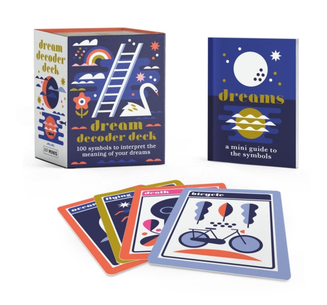 Binding: Multiple Components
Description: Dive into the magical world of dreams and decipher the symbols that you see with this illustrated miniature deck and A - to - Z guidebook. Specifications: An illustrated mini deck containing 100, 2 1/2 x 3 - inch cards depicting different common symbols seen in your dreams.
