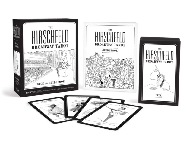 Binding: Multiple Components
Description: Combine your love for theater tarot and iconic art with The Hirschfeld Broadway Tarot a deluxe one - of - a kind deck that "casts" Broadway icons in traditional tarot roles complete with the iconic art of Al Hirschfeld.