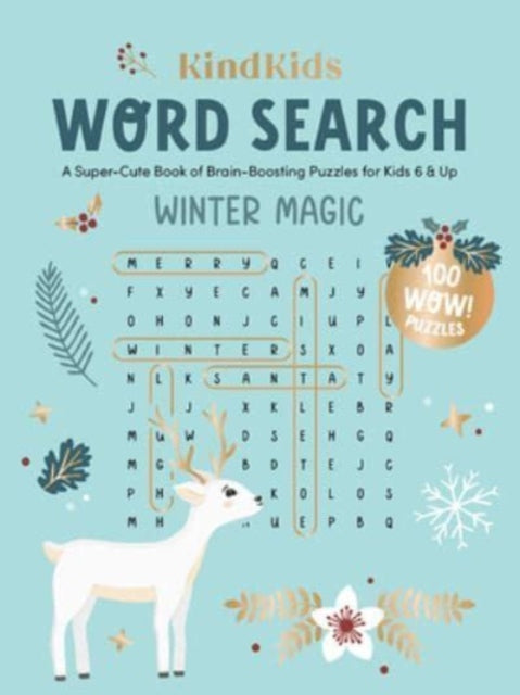 Better Day Books - Kindkids Word Search Winter Magic A Super - Cute Book Of Brain - Boosting Puzzles For Kids 6 & Up - Paperback