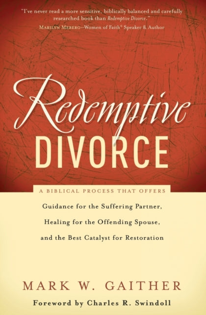 Binding: Paperback
Description: The redemptive divorce process is designed to honor the sacredness of the union while offering practical relief for the suffering partner and tough love for the offending spouse. In some cases it might even be the catalyst for the restoration and rebuilding of the marriage.