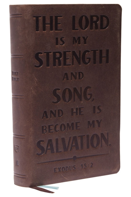Binding: Special Bindings
Description: Crafted to be an easy - to - carry large print Bible with cross references and striking verse imprinted on the cover allows this Bible to be an ideal choice to take with you wherever you go.
