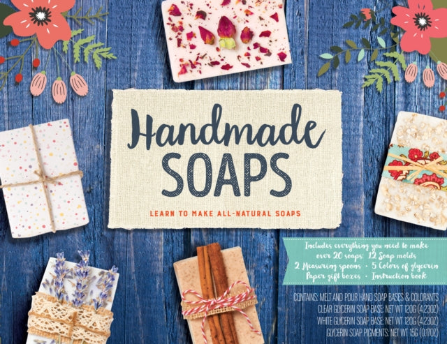 Binding: Kit
Description: Creating your own beautiful soaps at home is fun and easy with the soap molds glycerin and instruction book in the Handmade Soaps kit. Handmade Soaps gives you the tips techniques inspiration and basic supplies that you need to make your own natural soaps right at home.
