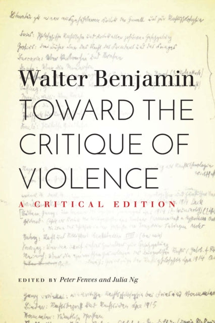 Binding: Paperback
Description: Marking the centenary of Walter Benjamin's immensely influential essay " Toward the Critique of Violence " this critical edition presents readers with an altogether new fully annotated translation of a work that is widely recognized as a classic of modern political theory.