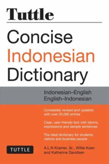 Binding: Paperback
Description: This is the most up - to - date Indonesian Dictionary on the market Tuttle Concise Indonesian Dictionary has both Indonesian to English and English to Indonesian sections. Its compact size allows for easy transport without limiting the content.
