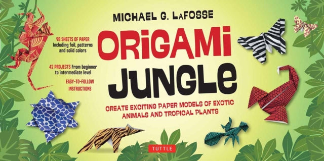 Binding: Multiple Components
Description: Make colorful and exciting origami animals and their jungle habitats with this easy origami kit. Anteaters Chameleons Lemurs and Lizards are just a few of the fierce and beautiful origami jungle animals you can create with this paper craft origami kit.