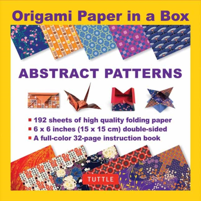 Binding: Multiple Components
Description: This origami paper pack contains 192 sheets of high - quality paper printed with 10 different traditional patterns. Japanese patterns are elegant colorful and unique. Origami Paper in a Box takes exciting abstract patterns and transforms them into origami folding paper.