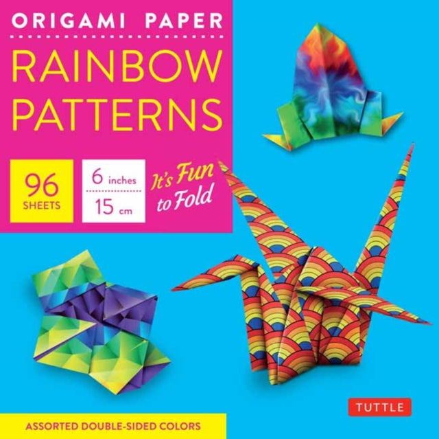 Binding: Notebooks, Journals, And Diaries
Description: This pack contains 96 high - quality origami sheets printed with 8 different colorful rainbow patterns. Rainbow patterns are fabulous colorful and unique.